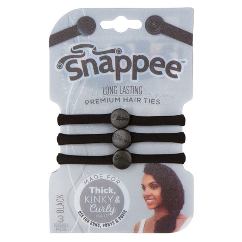 Snapee Black zachte langdurige wirwar gratis premium haarbanden