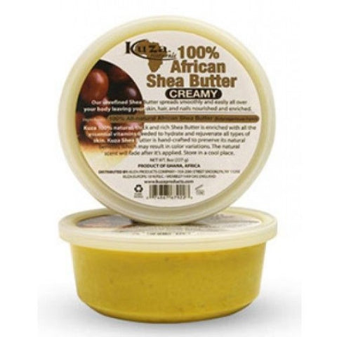 Kuza 100% Afrikaanse shea boter romig geel 8 oz