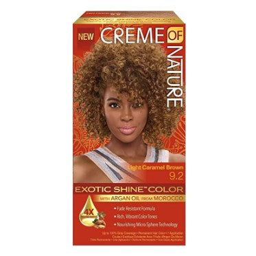 Creme of Nature Exotic Shine -kleur met arganolie 9.2 licht Carmel Brown