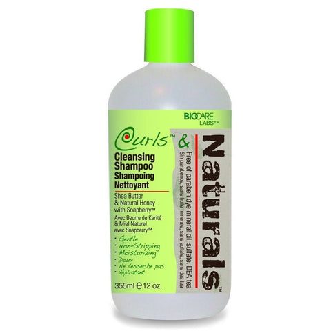 Biocare krullen en naturals reinigende shampoo 355 ml