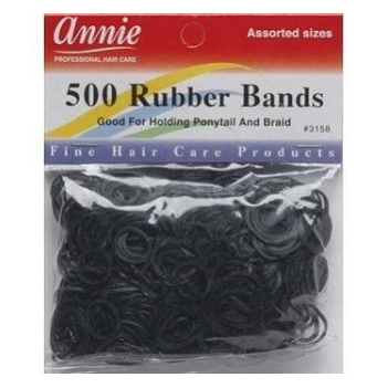 Annie rubberen bands zwarte 500 pc's