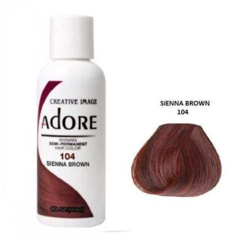 Adore semi permanent haarkleur 104 Sienna Brown 118 ml